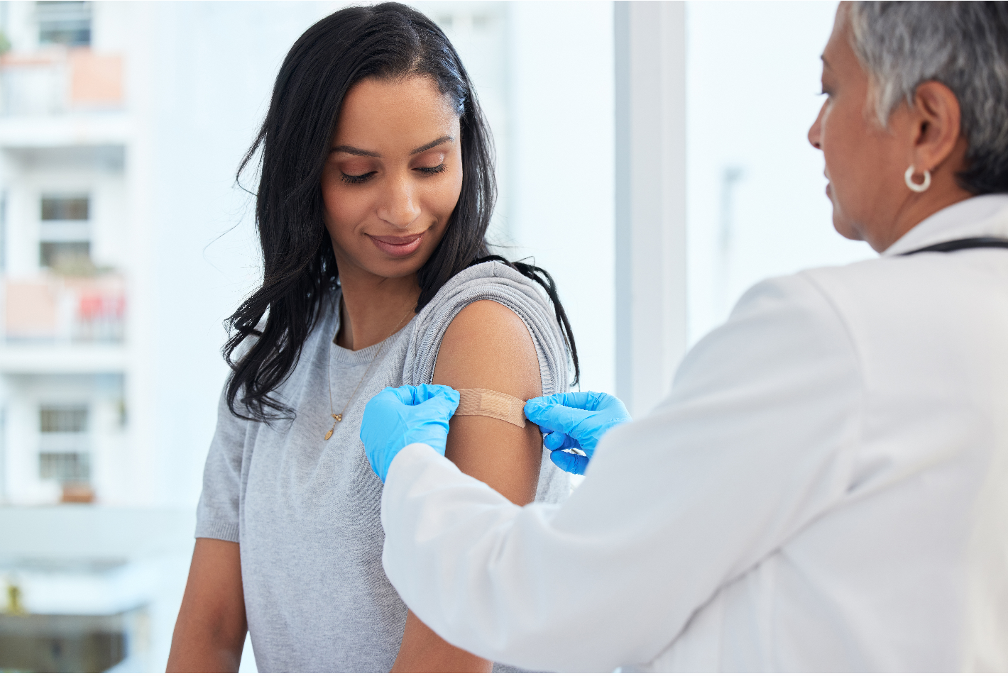 person getting vaccinated