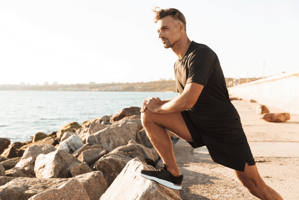 Man stretching 