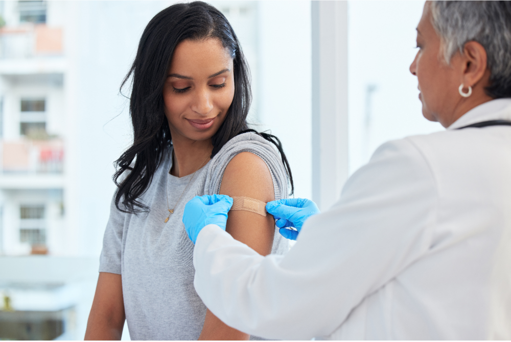 person getting vaccinated