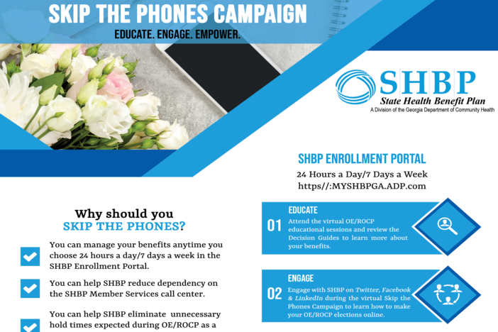 Skip the Phones Campaign Flyer